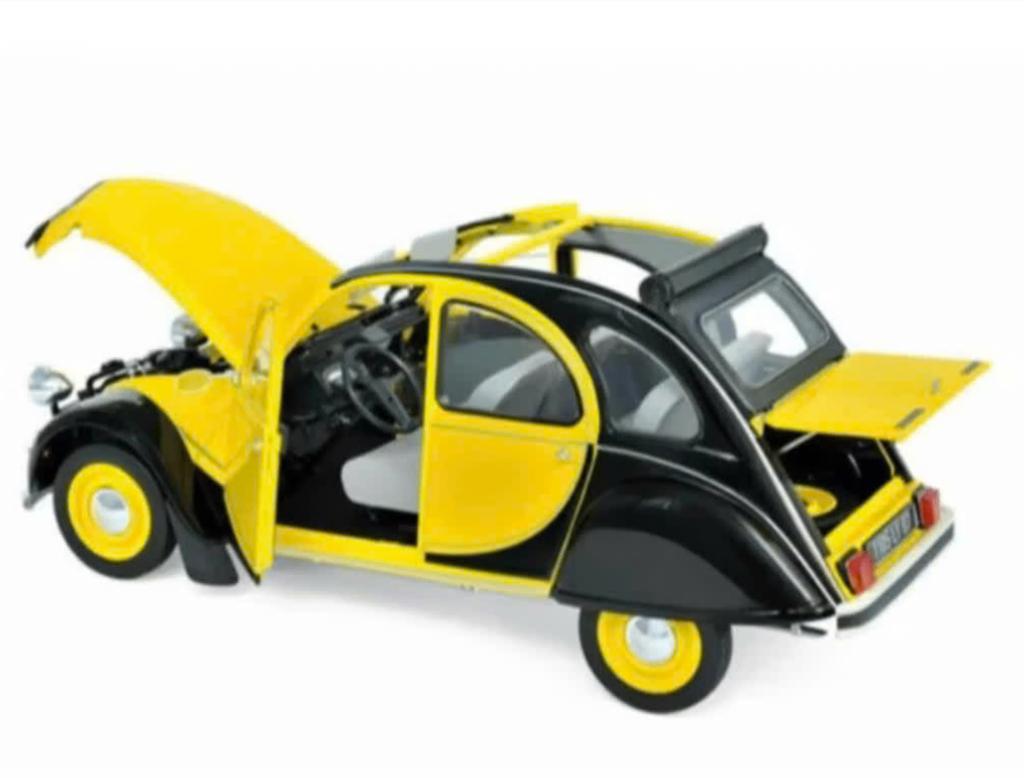 Citroen 2CV Charleston '82 Geel/Zwart 1/18 NOREV ref: 181493, Verzenden, Nieuw, Auto, Norev