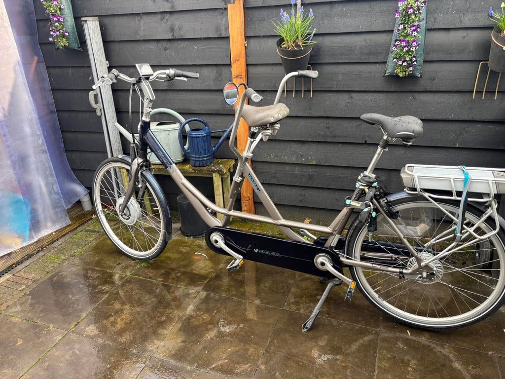 E-bike tandem sparta, Fietsen en Brommers, Fietsen | Tandems, Minder dan 10 versnellingen, Vering, Zo goed als nieuw, 55 cm of meer