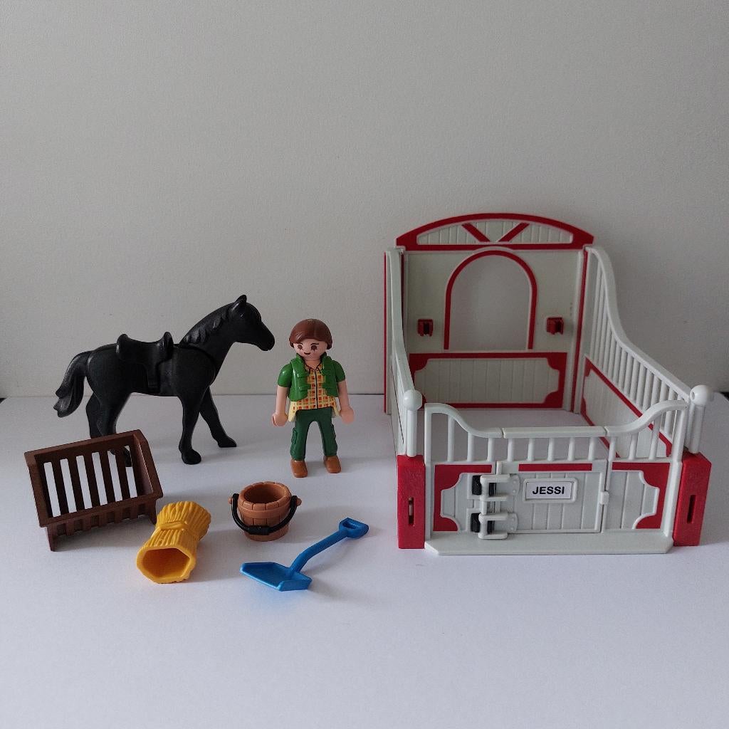Playmobil - Paard met box, Ophalen of Verzenden, Gebruikt, Los playmobil