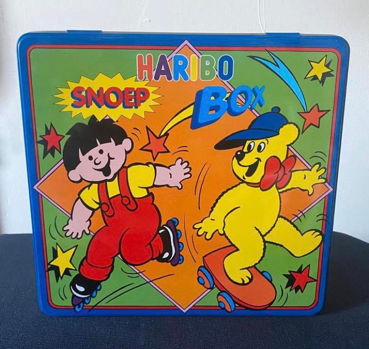 Groot vierkant blik van Haribo Snoep Box. Afm. 23x22x5,5 cm., Ophalen of Verzenden, Zo goed als nieuw, Overige, Overige merken