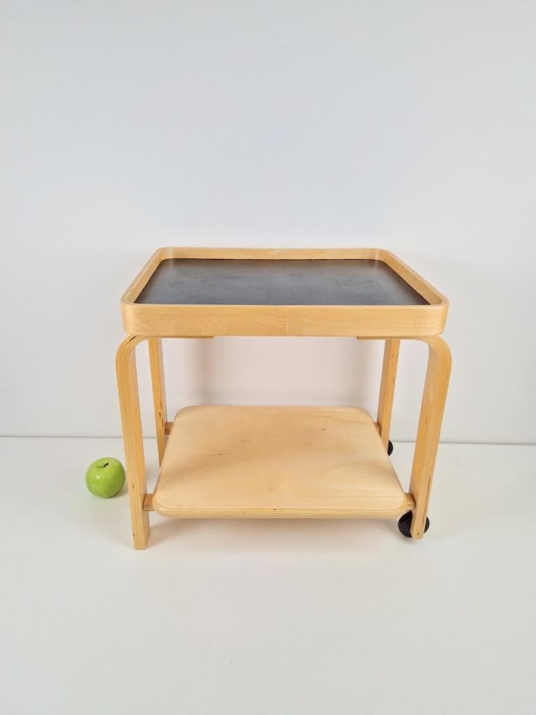 Vintage Brunabo trolley bijzettafel Carina Bengs Zweden, 45 tot 60 cm, Minder dan 55 cm, N, Vintage