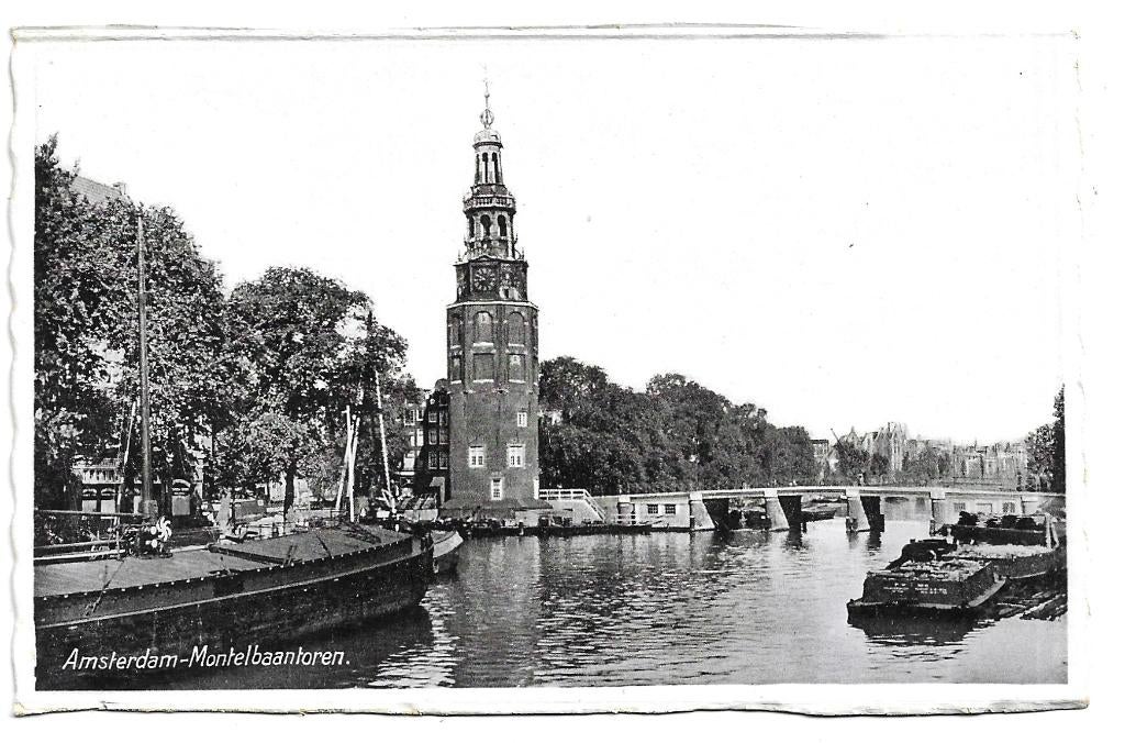 AK Amsterdam - Montelbaantoren, Verzenden, 1940 tot 1960, Ongelopen, Noord-Holland