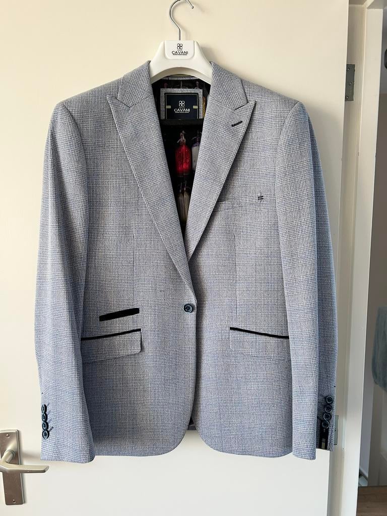 Cavani Caridi Sky blue (trouw) pak nieuw, Ophalen of Verzenden, Nieuw, Maat 48/50 (M), Blauw