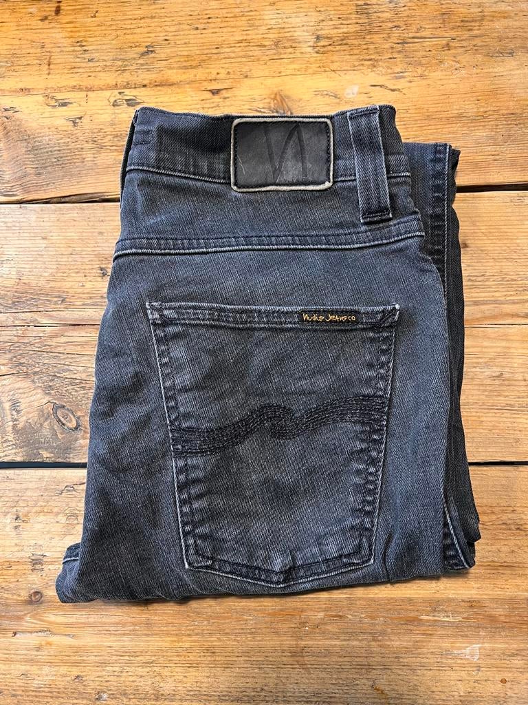 Nudie Jeans - Zwart - W33-W30, Ophalen of Verzenden, Zo goed als nieuw, Zwart, W33 - W34 (confectie 48/50)