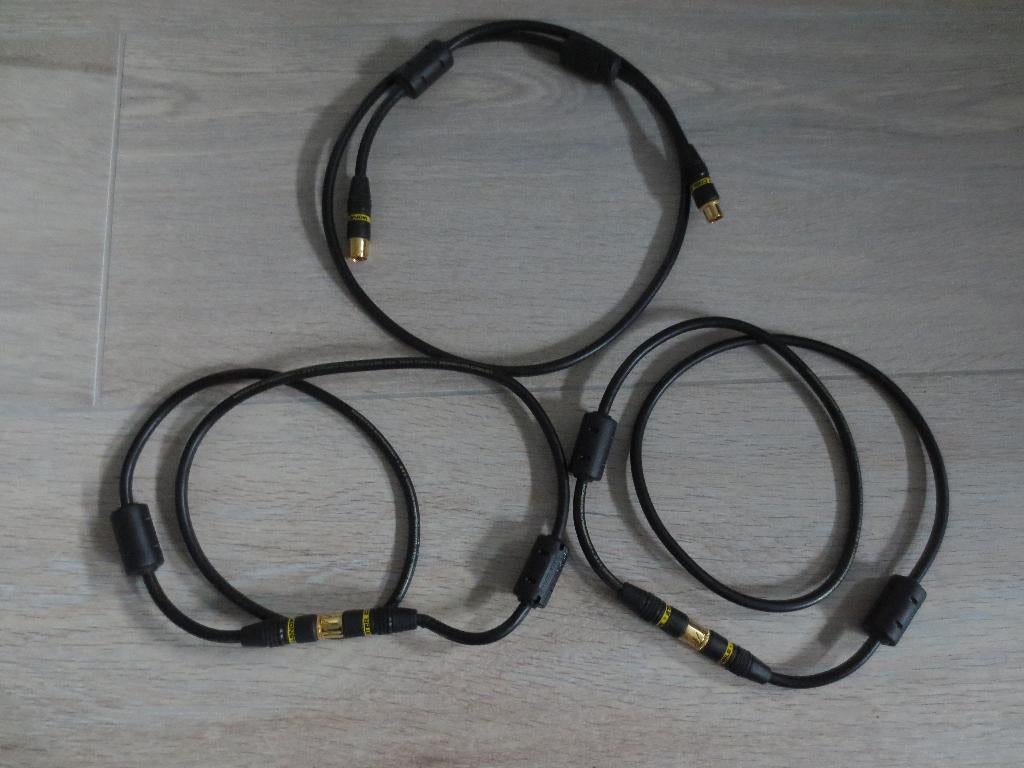Monster SV1 Linear Bandwidth75 ohms Coax kabel verguld, Ophalen of Verzenden, Zo goed als nieuw, Minder dan 2 meter, Coaxiale kabel