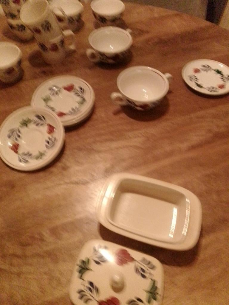 Boerenbont servies, gebruikt maar netjes, Ophalen of Verzenden