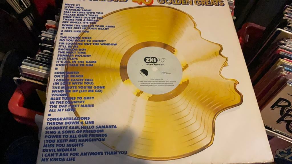 Cliff Richard 40 Golden Greats, Cd's en Dvd's, Vinyl | Rock, Ophalen of Verzenden, Zo goed als nieuw, Overige formaten, Poprock