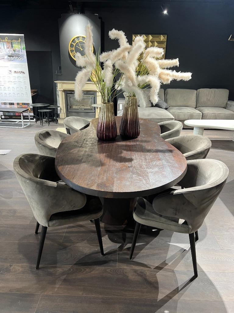 Odile Eettafel van Richmond Interiors (Dark brown), Huis en Inrichting, Tafels | Eettafels, Overige materialen, 100 tot 150 cm