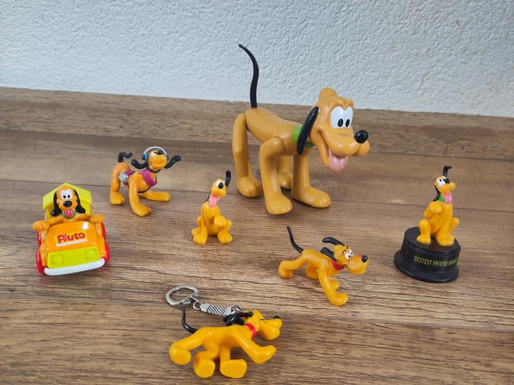 Vintage Disney figuren Pluto, Verzamelen, Disney, Ophalen of Verzenden, Goofy of Pluto, Gebruikt, Beeldje of Figuurtje