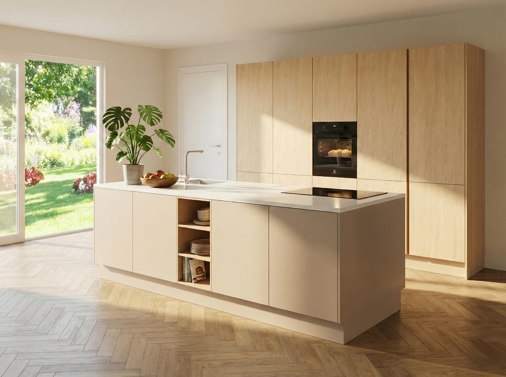 Nieuwe eilandkeuken compleet met steen - bora - electrolux