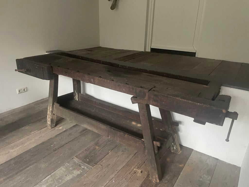 Oude werkbank, Ophalen, Gebruikt