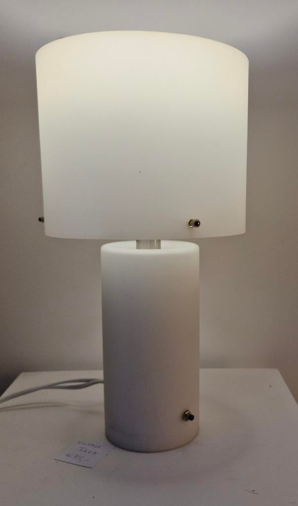 Vintage IKEA Tafellamp Melkglas gekleurd licht, Ophalen, Gebruikt, Vintage, Minder dan 100 cm