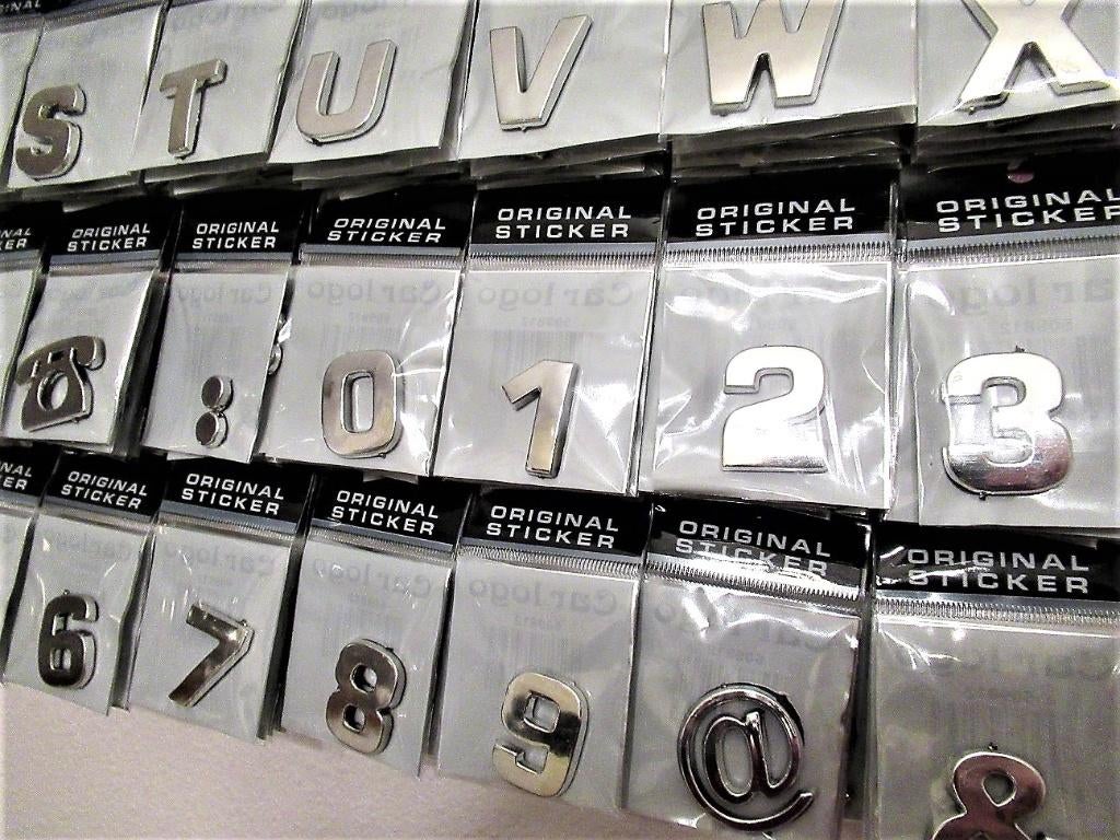 3-D Chrome Cijfers & Letters ..Nieuw, Ophalen of Verzenden, Nieuw