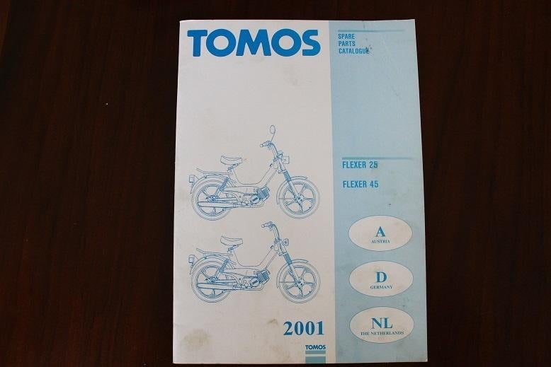 TOMOS Flexer 25 45 2001 parts catalogue onderdelen boek, Ophalen of Verzenden, Gebruikt