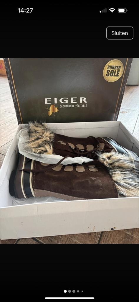 Eiger warme winterlaarzen, Ophalen of Verzenden, Zo goed als nieuw, Zwart