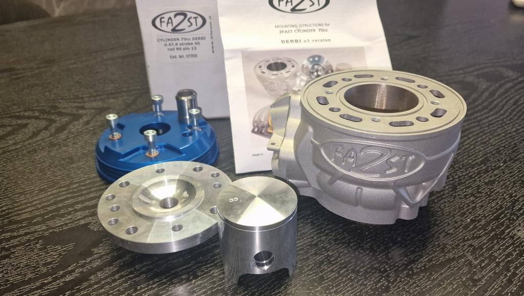 2fast 70cc Derbi NT Cilinder kit, Ophalen of Verzenden, Nieuw