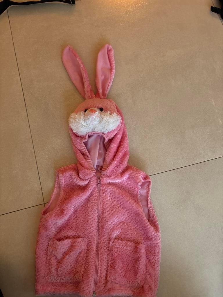 Konijn Bodywarmer Carnaval Verkleedkleding, Ophalen, Zo goed als nieuw, 110 t/m 116, Jongen of Meisje