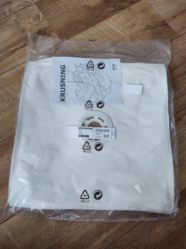 Nieuwe IKEA KRUSNING Lampenkap - Wit lamp hanglamp, Wit, Rond, Nieuw, Ophalen of Verzenden