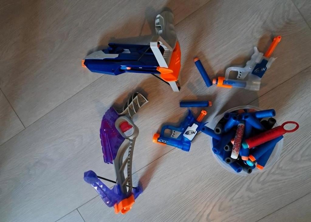 Nerf Blaster Set met Pijltjes - Kruisboog & Pistolen, Kinderen en Baby's, Speelgoed | Buiten | Actiespeelgoed, Ophalen of Verzenden