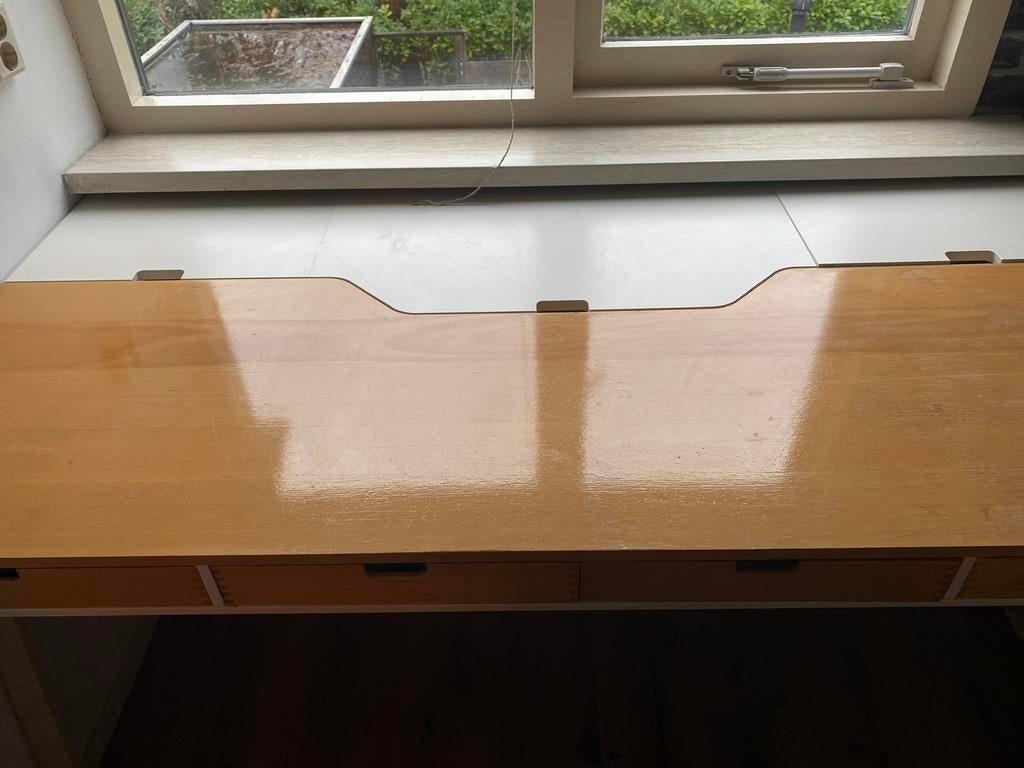 Groot bureau met opbergvakken 80x160, Ophalen of Verzenden, Zo goed als nieuw