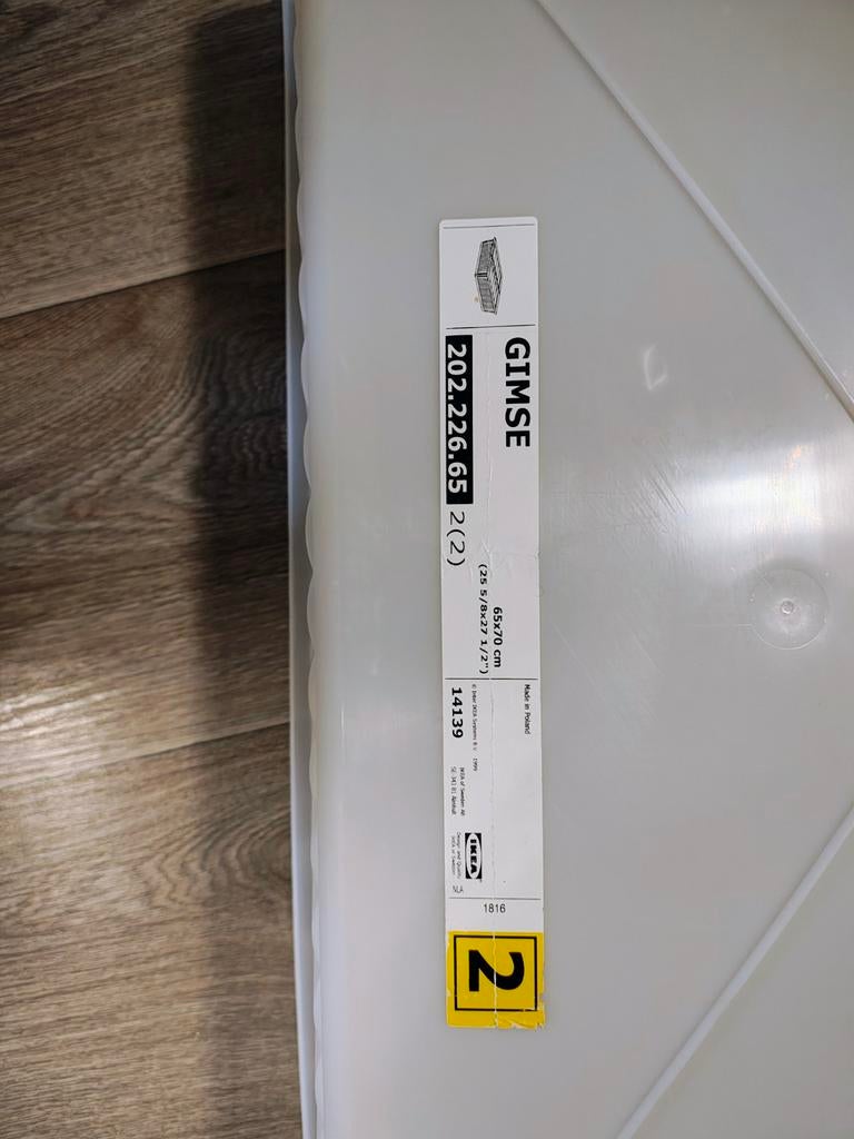 IKEA GIMSE 65X70 opbergdoos voor onder bed, Ophalen, 50 tot 100 cm, 50 tot 75 cm, Minder dan 50 cm