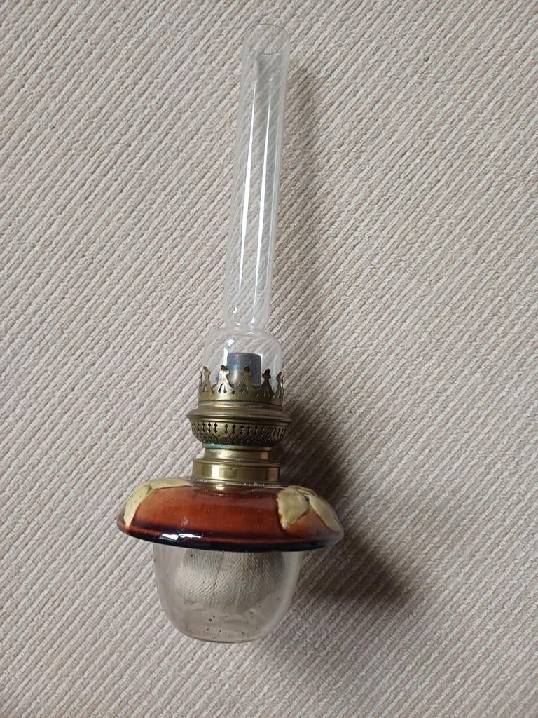 Oude olie lamp, Antiek en Kunst, Ophalen