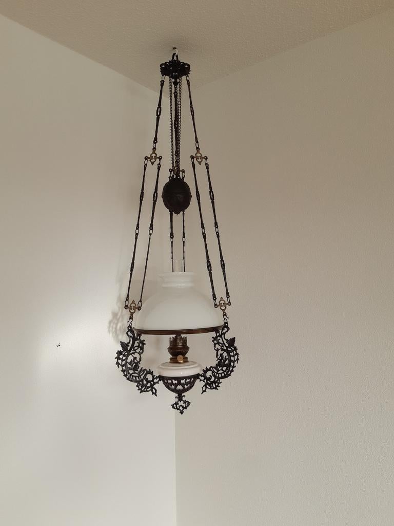 oude/ antieke olielamp.(zgn Schippertje )  ., Antiek en Kunst, Antiek | Lampen, Ophalen of Verzenden