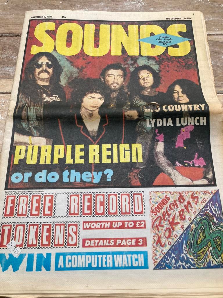 SOUNDS 1984 Deep Purple BIG COUNTRY Direct Hits LYDIA LUNCH, Ophalen of Verzenden, Muziek, Film of Tv