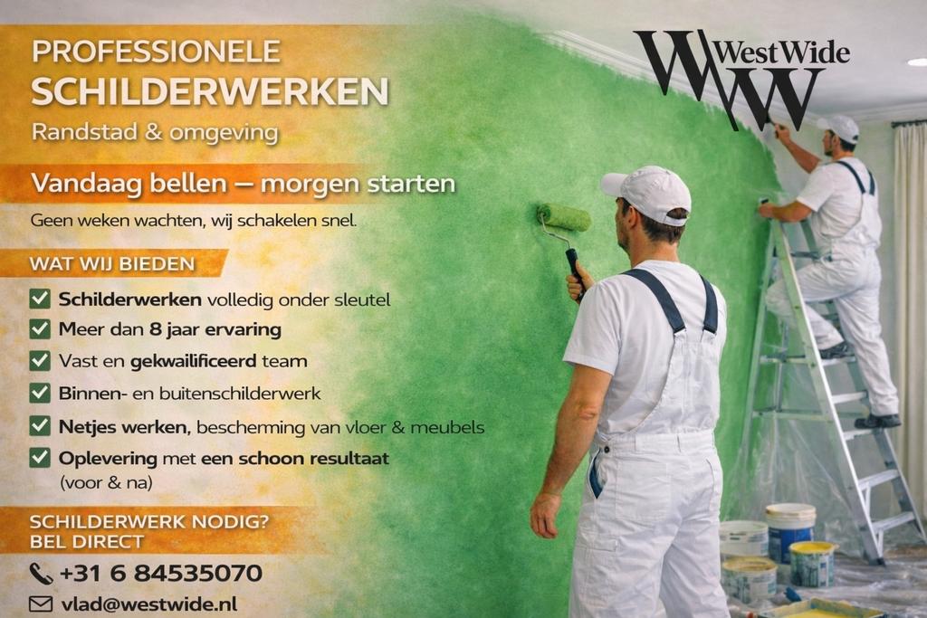 Professioneel schilderwerk – snel beschikbaar, Diensten en Vakmensen, Schilders en Behangers, Garantie, Behangen