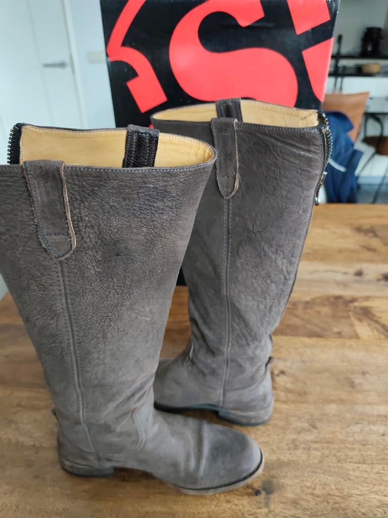 Dameslaarzen Sendra,, Ophalen of Verzenden, Zo goed als nieuw, Bruin, Hoge laarzen