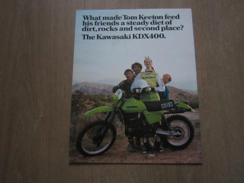 Kawasaki KDX 400 brochure folder 1979, Ophalen of Verzenden, Kawasaki