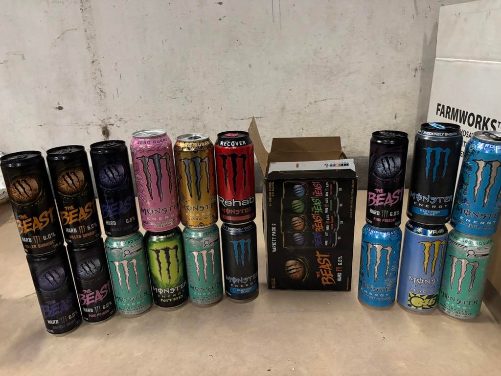 Monster Energy blikjes monster beast, Ophalen of Verzenden, Zo goed als nieuw, Overige typen