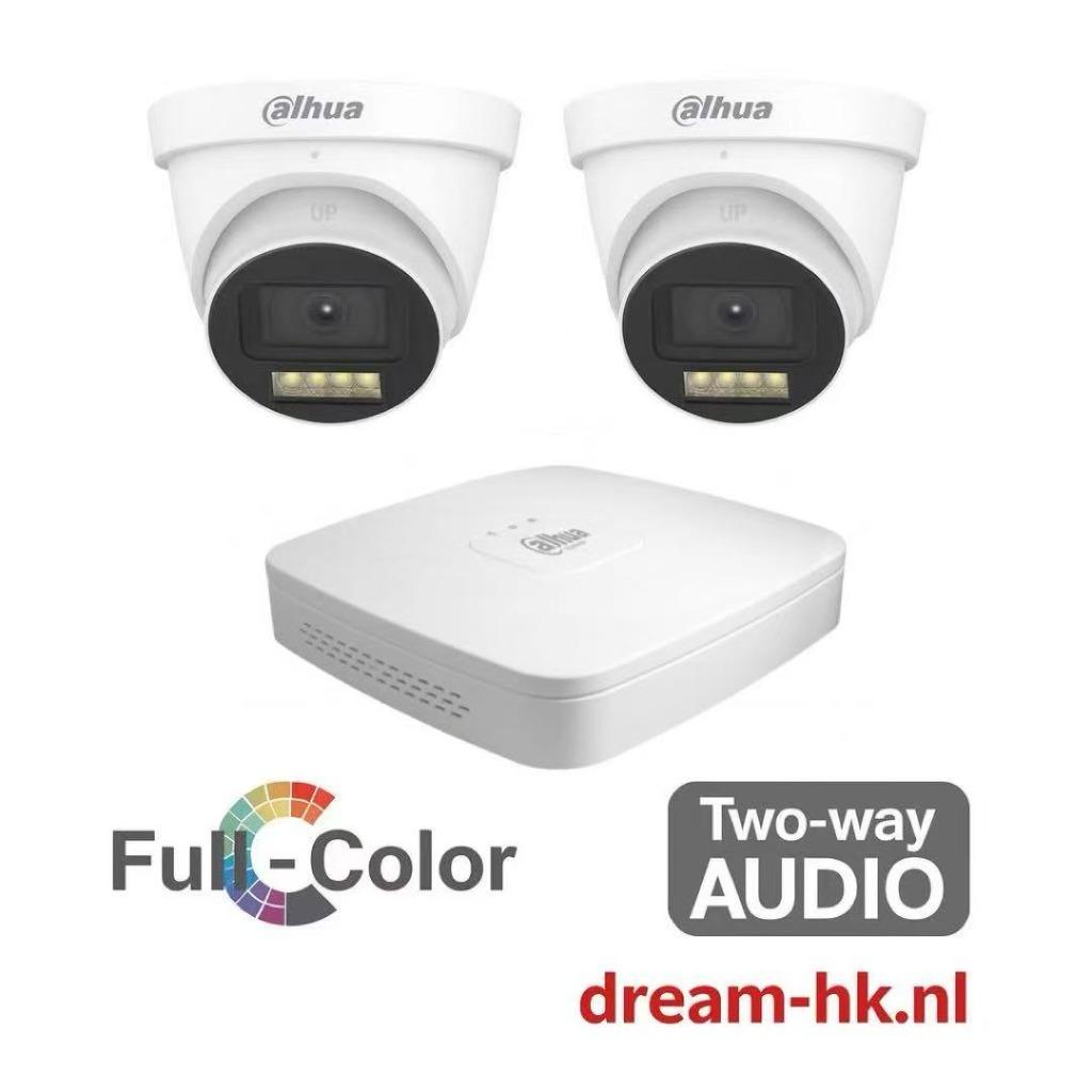 2MP Dahua WizSense Smart Dual Light Full Color-Two Way Audio, Ophalen of Verzenden, Nieuw, Buitencamera