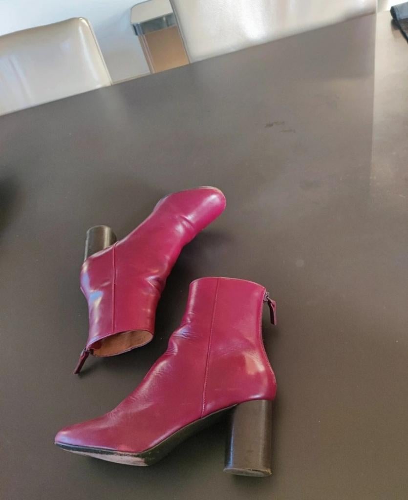 Sandro  leren laarzen maat 37, Kleding | Dames, Schoenen, Ophalen of Verzenden, Gedragen, Zwart, Hoge laarzen