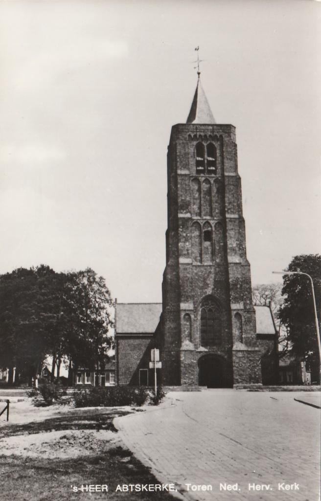's HEER ABTSKERKE Toren Ned. Herv. Kerk, Verzamelen, Ansichtkaarten | Nederland, Verzenden, 1960 tot 1980, Ongelopen, Zeeland