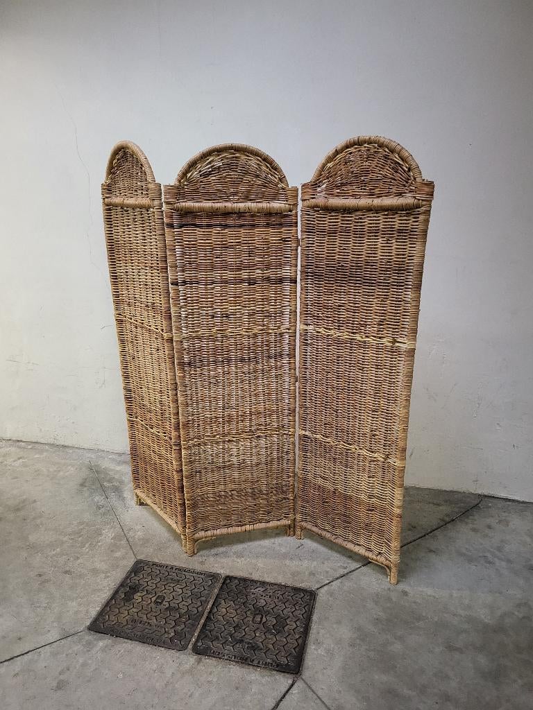 Vintage Rotan kamerscherm/paravent/scheidingswand 150xH173, Ophalen