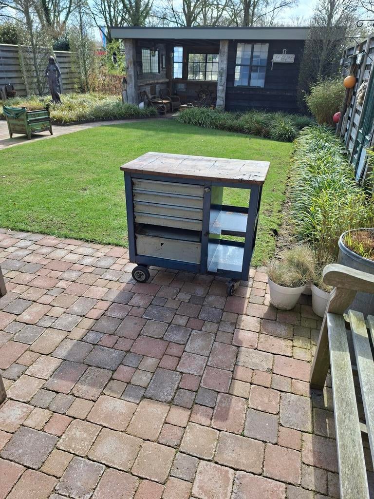 Vintage Gedore gereedschapwagen, Doe-het-zelf en Verbouw, Gereedschapskisten, Ophalen, Gebruikt