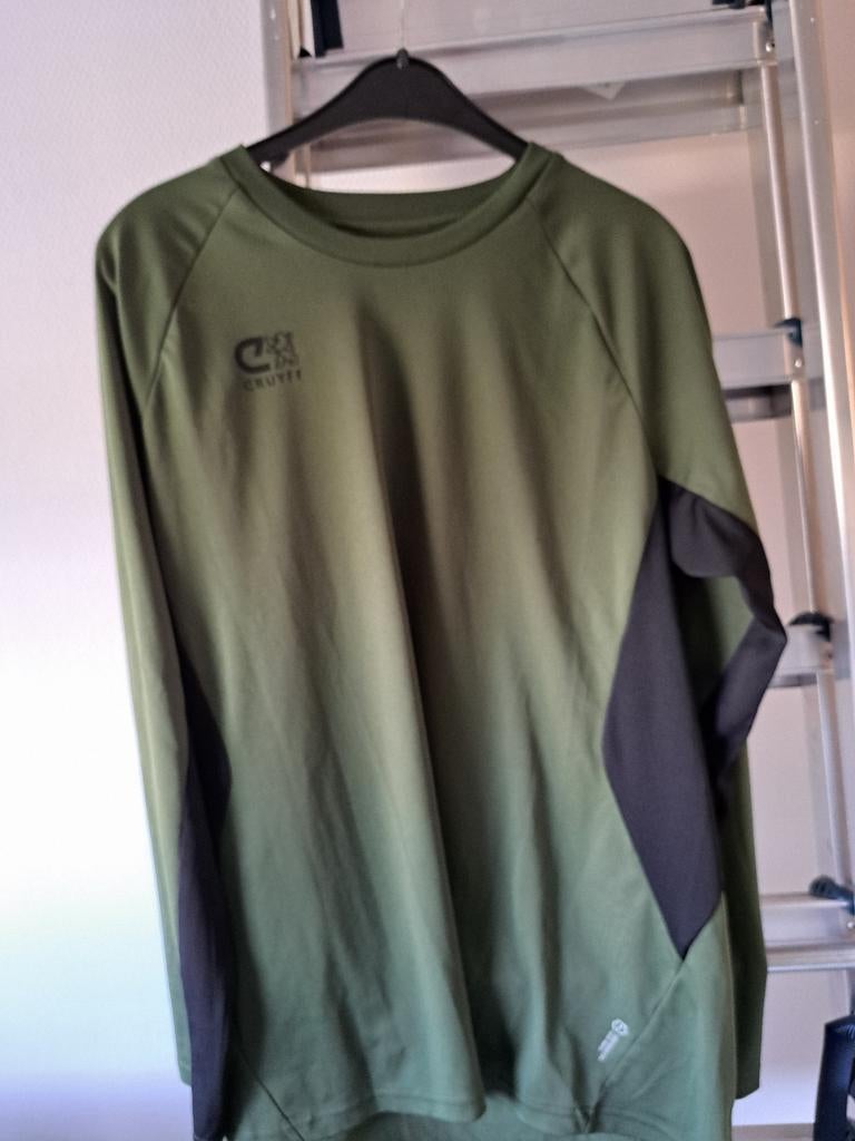Cruyff Longsleeve Shirt Olijfgroen XL - Zo goed als nieuw, Cruyff, Maat 56/58 (XL), Ophalen of Verzenden, Zo goed als nieuw