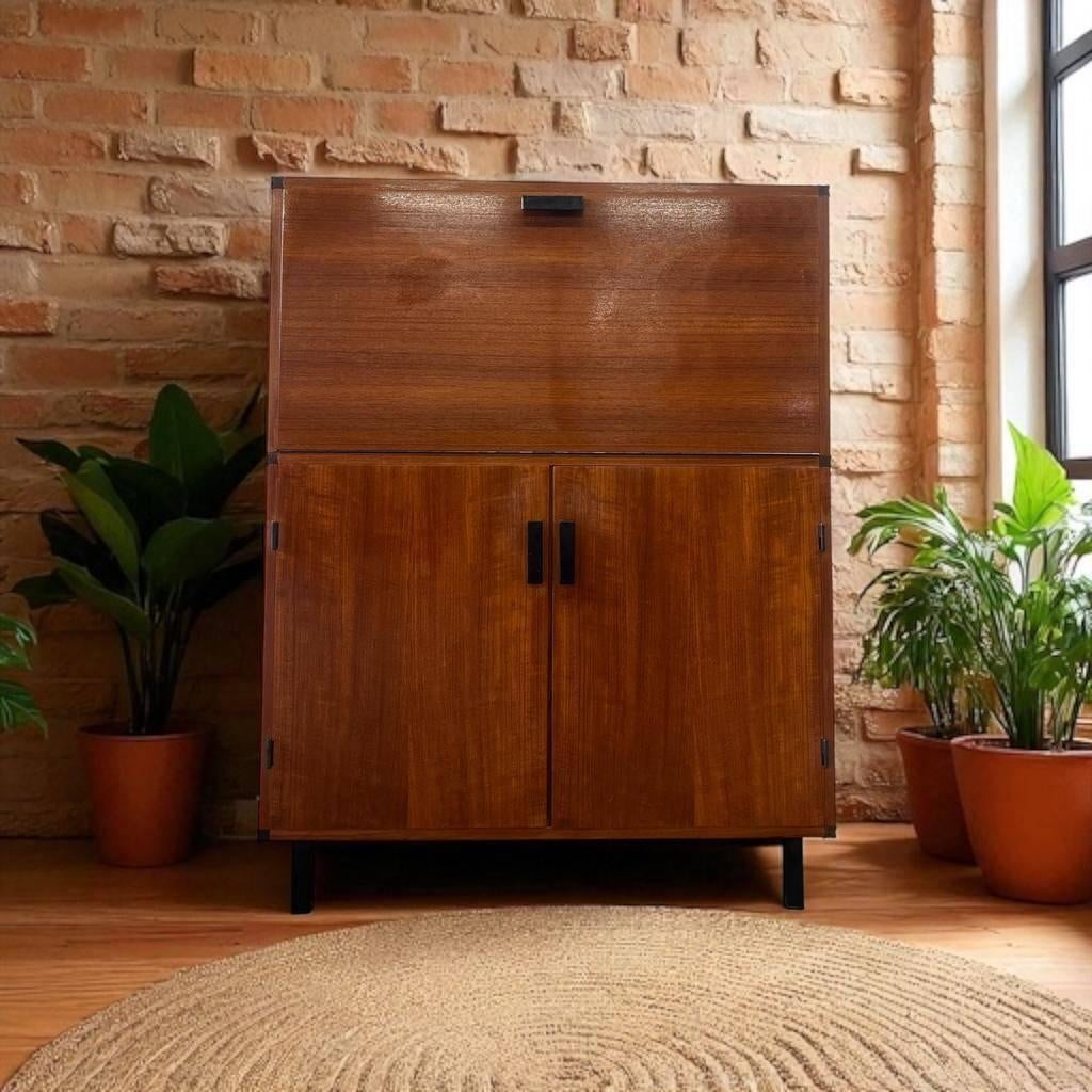 Vintage kast / secretaire / barkast PASTOE Made to Measure, Ophalen, 50 tot 70 cm, 100 cm of meer, 105 cm of meer