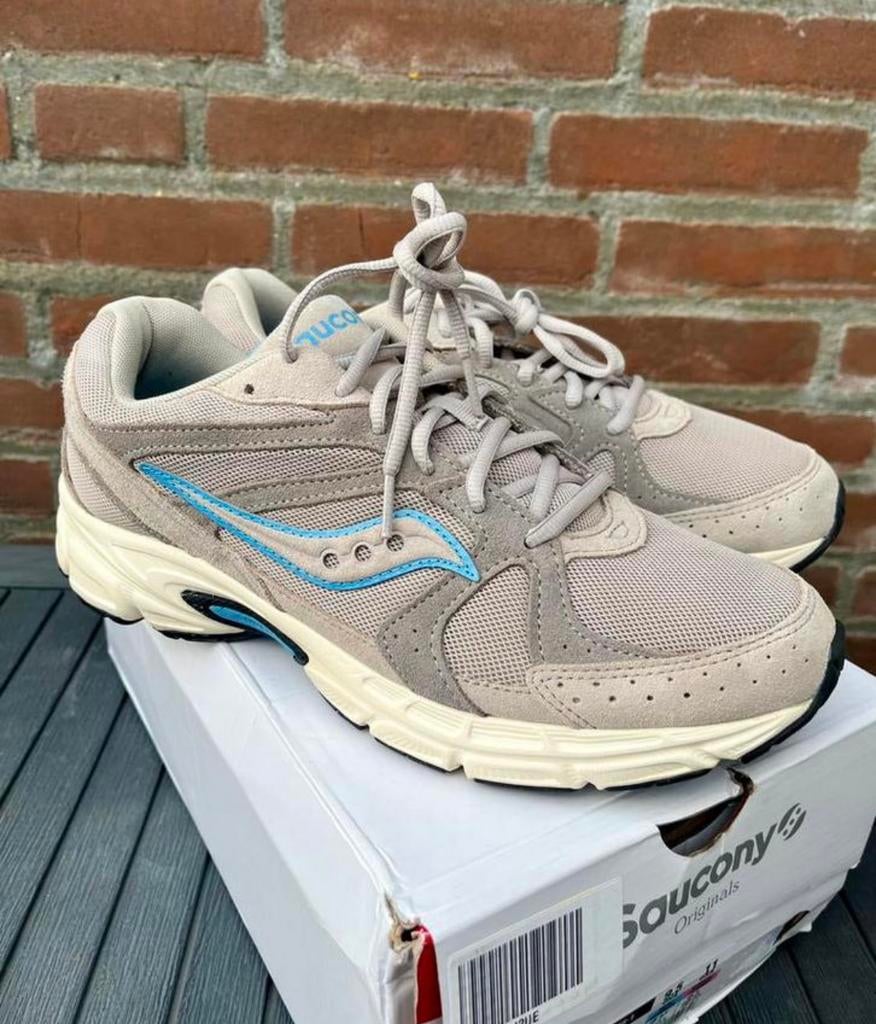 Saucony ride millennium 43 retro running grey offwhite, Overige kleuren, Verzenden, Nieuw, Sneakers of Gympen