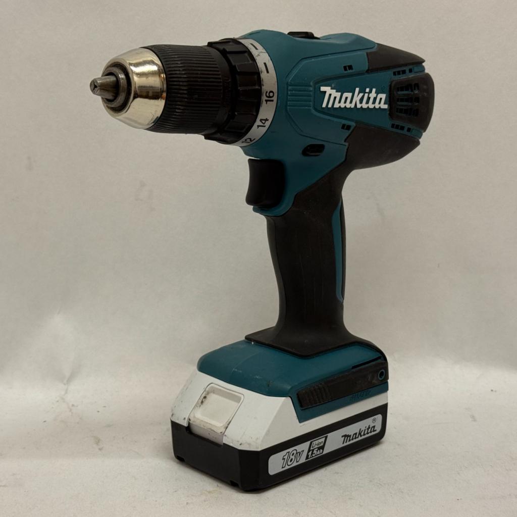 Makita DF457D Body + 2 Accu's 18V 1.5AH + lader, Makita, Zo goed als nieuw, Support@makita.com, Makita Corporation, 3-11-8, Sumiyoshi-cho, 
Anjo, Aichi 446-8502
Japan