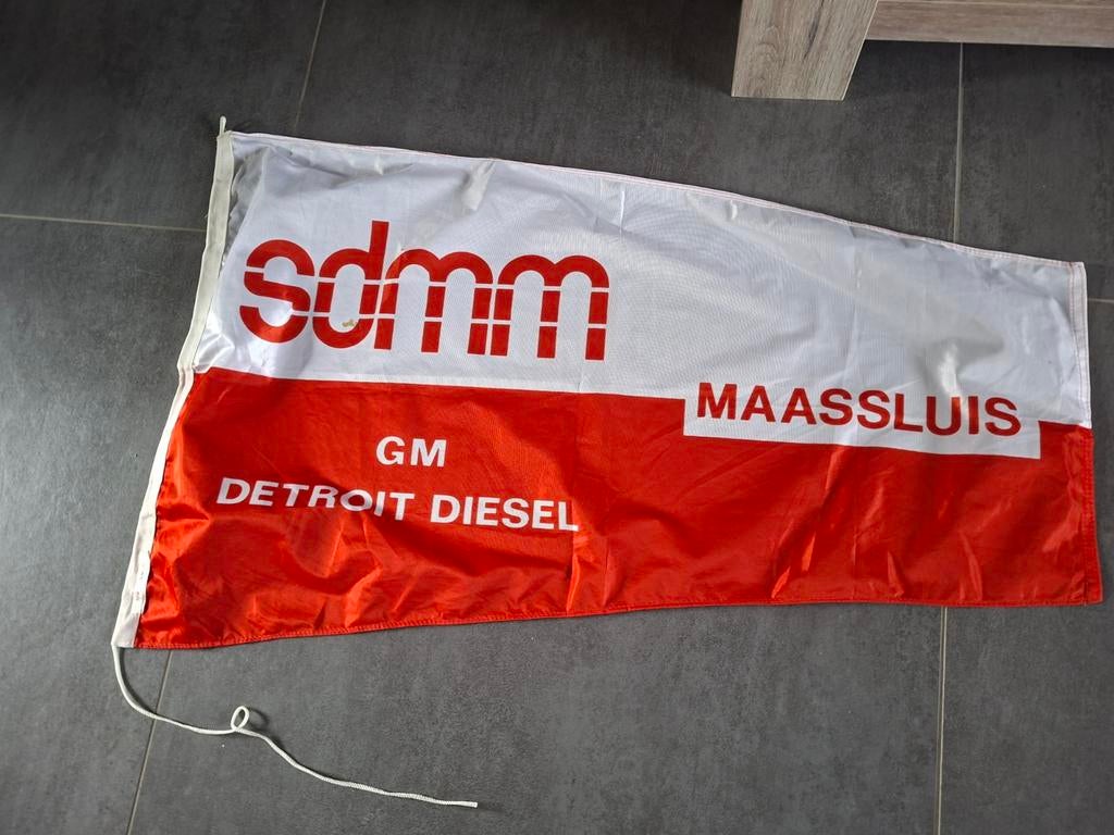 Sdmm gm detroit diesel vlag, Ophalen of Verzenden, Zo goed als nieuw, Reclamebord