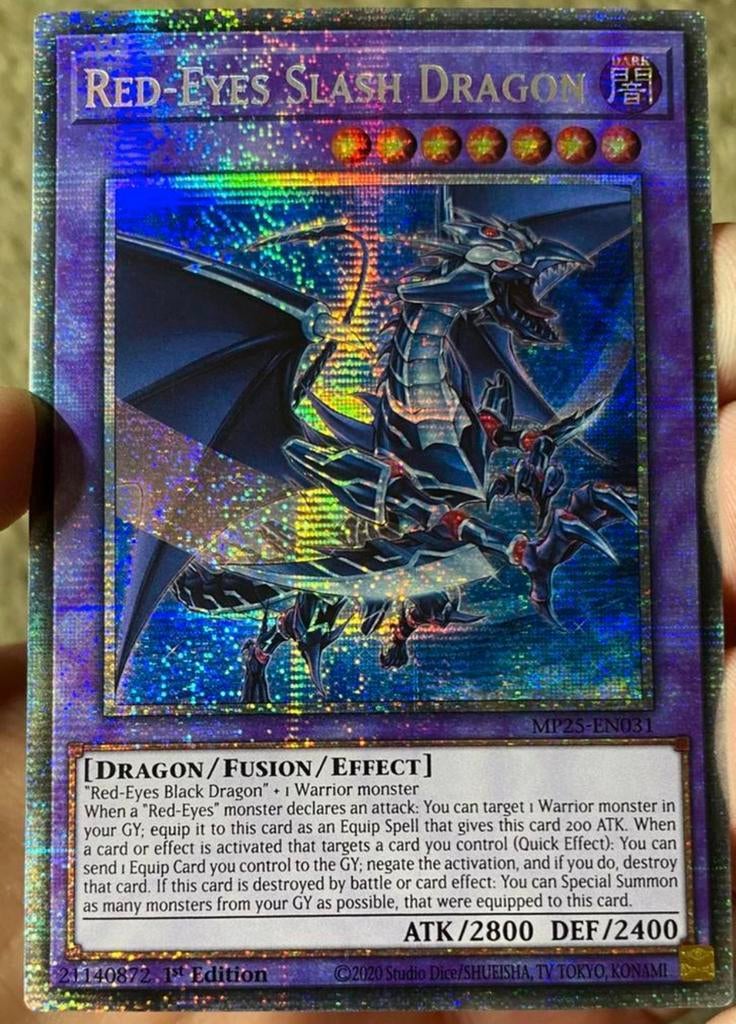 Yu-Gi-Oh! Red-Eyes Slash Dragon Starlight Rare MP25 Mint !, Ophalen of Verzenden, Zo goed als nieuw, Losse kaart, Foil