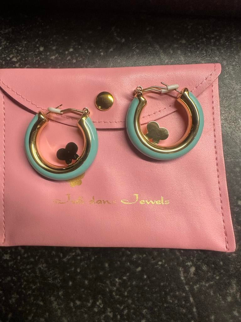 Juli dans Jewels Oorbellen - Lichtblauw, Overige materialen, Hangers, Blauw, Ophalen of Verzenden