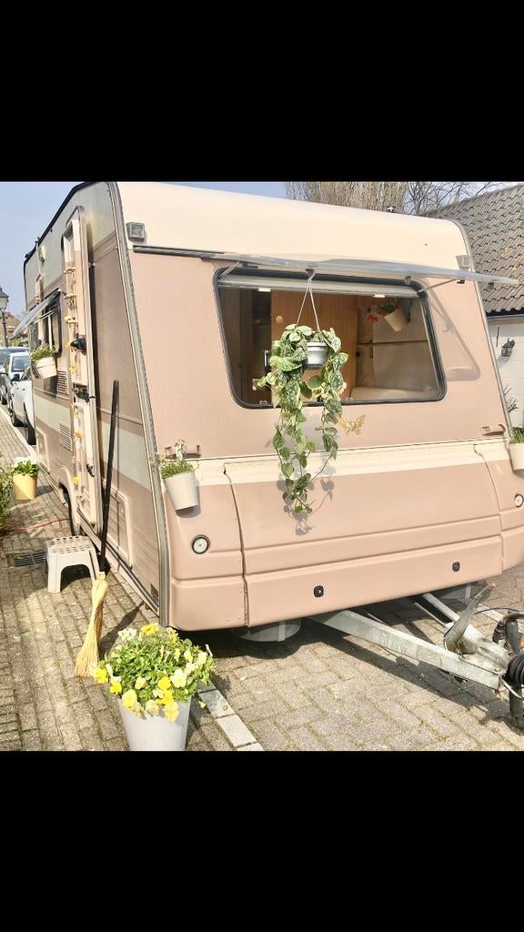 Caravan te koop 5 per STAPELBED, GROOT ONDERHOUD gehad, Caravans en Kamperen, Bedrijf, Treinzit, Dethleffs, 500 - 750 kg