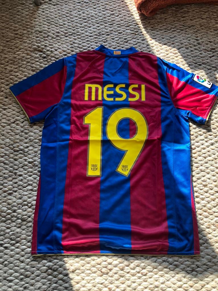 Messi Fc barcelona retro voetbalshirt maat S, Ophalen of Verzenden, Zo goed als nieuw, Buitenlandse clubs, Shirt