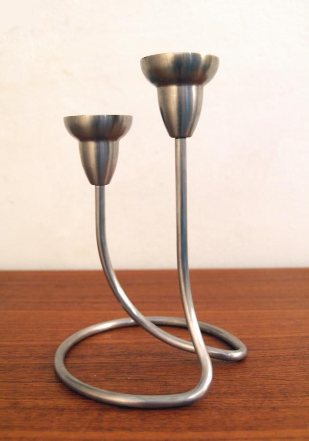 Georg Jensen Denmark design kandelaar model swing, Gebruikt, -, -, Ophalen of Verzenden