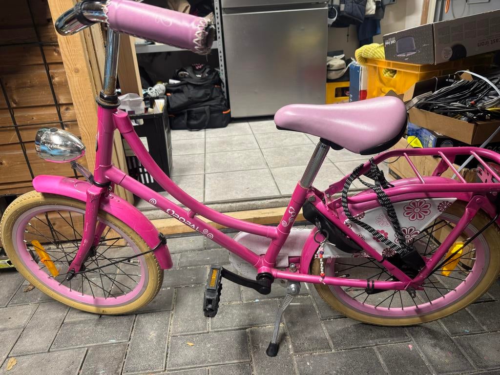 Popal kinderfiets roze 18 inch, Ophalen, Gebruikt, 16 tot 20 inch