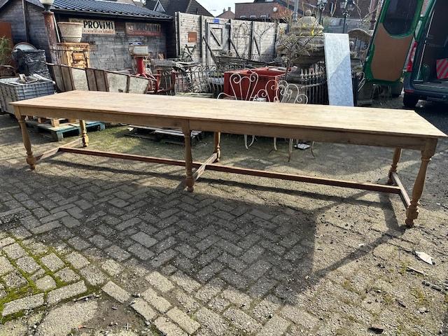 antieke lange tafel eettafel keukentafel oude eiken, Gebruikt, Eikenhout, 200 cm of meer, Rechthoekig