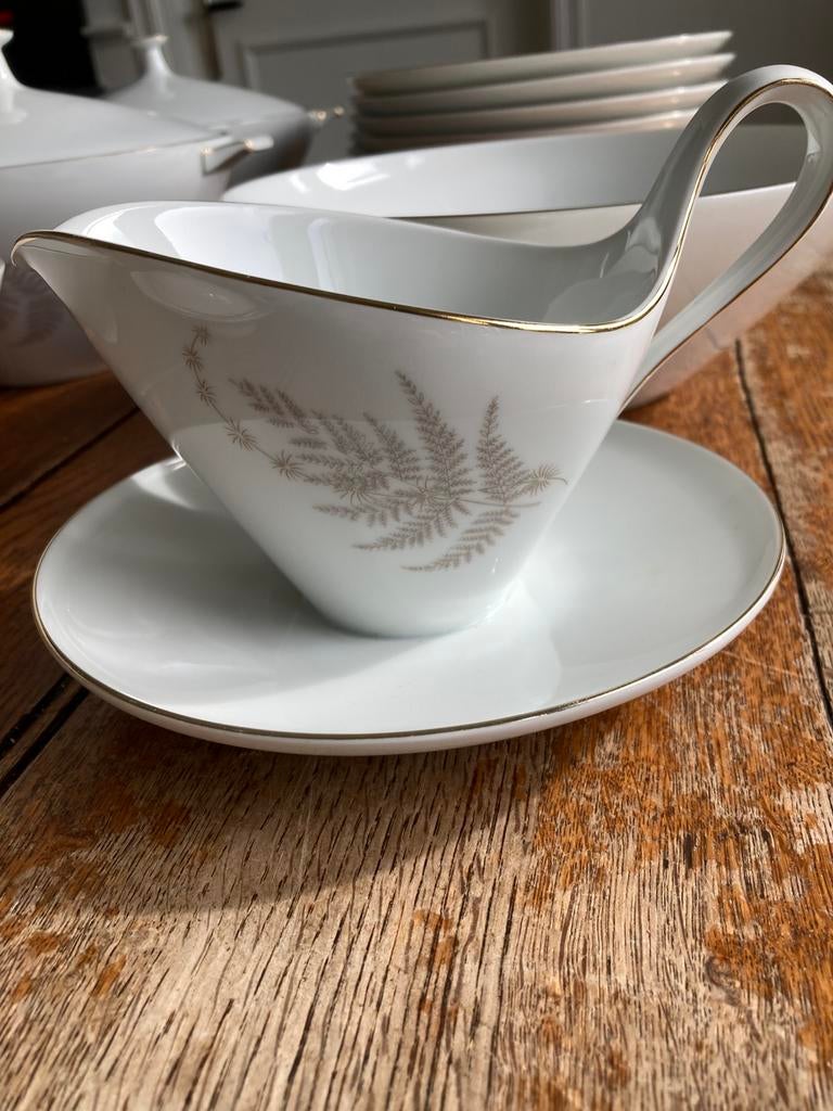 Supermooi Vintage Servies H&C selb Heinrich Bavaria wit/goud, Antiek en Kunst, Antiek | Servies compleet, Ophalen